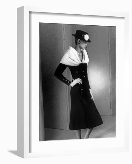 Chanel Fashion : Autumn-Winter 1983 : Model Ines De La Fressange--Framed Photo