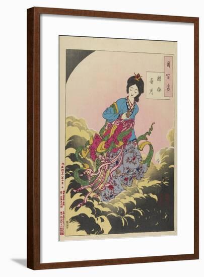 Chang-E Ascending to the Moon, August 1885-Tsukioka Yoshitoshi-Framed Giclee Print