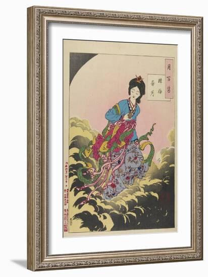 Chang-E Ascending to the Moon, August 1885-Tsukioka Yoshitoshi-Framed Giclee Print