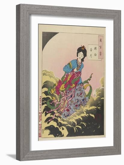 Chang-E Ascending to the Moon, August 1885-Tsukioka Yoshitoshi-Framed Giclee Print