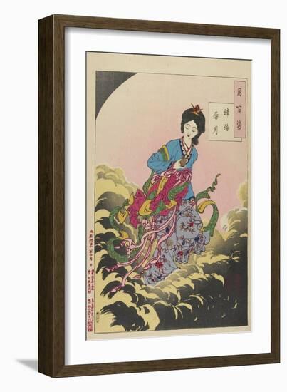 Chang-E Ascending to the Moon, August 1885-Tsukioka Yoshitoshi-Framed Giclee Print