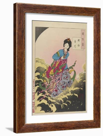 Chang-E Ascending to the Moon, August 1885-Tsukioka Yoshitoshi-Framed Giclee Print