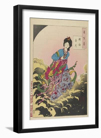 Chang-E Ascending to the Moon, August 1885-Tsukioka Yoshitoshi-Framed Giclee Print