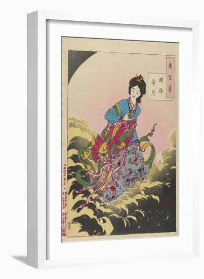 Chang-E Ascending to the Moon, August 1885-Tsukioka Yoshitoshi-Framed Giclee Print