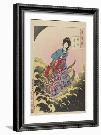 Chang-E Ascending to the Moon, August 1885-Tsukioka Yoshitoshi-Framed Giclee Print