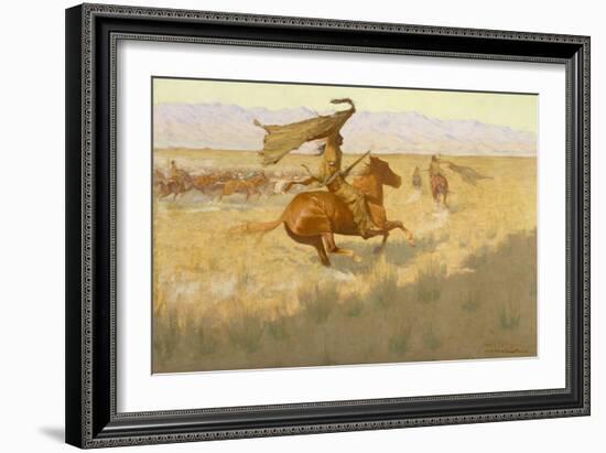 Change of Ownership (The Stampede: Horse Thieves) 1903 (Oil on Canvas)-Frederic Remington-Framed Giclee Print