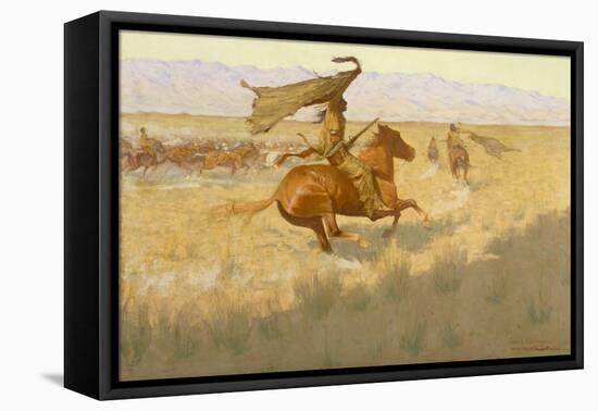 Change of Ownership (The Stampede: Horse Thieves) 1903 (Oil on Canvas)-Frederic Remington-Framed Premier Image Canvas