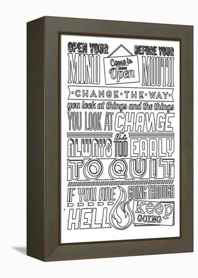 Change Set Black-Vintage Vector Studio-Framed Stretched Canvas