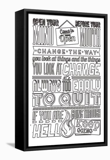 Change Set Black-Vintage Vector Studio-Framed Stretched Canvas