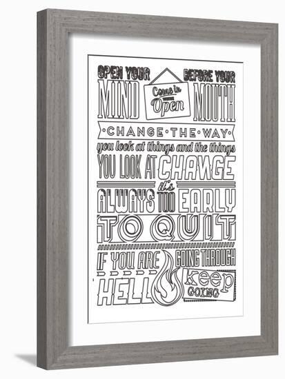 Change Set Black-Vintage Vector Studio-Framed Art Print