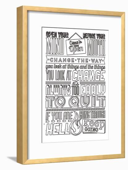 Change Set Black-Vintage Vector Studio-Framed Art Print