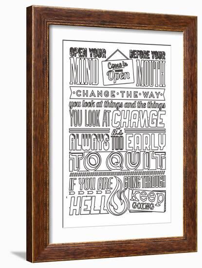 Change Set Black-Vintage Vector Studio-Framed Art Print