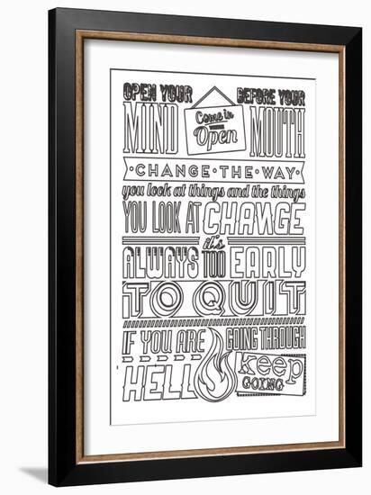 Change Set Black-Vintage Vector Studio-Framed Art Print