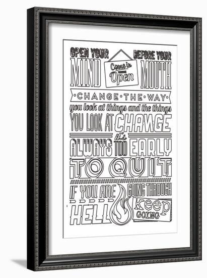 Change Set Black-Vintage Vector Studio-Framed Art Print