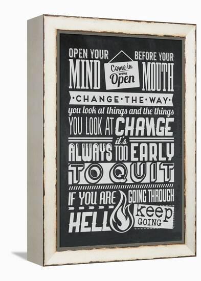 Change Set Grey-Vintage Vector Studio-Framed Stretched Canvas