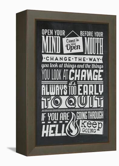 Change Set Grey-Vintage Vector Studio-Framed Stretched Canvas