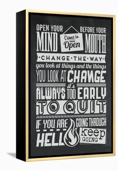 Change Set Grey-Vintage Vector Studio-Framed Stretched Canvas