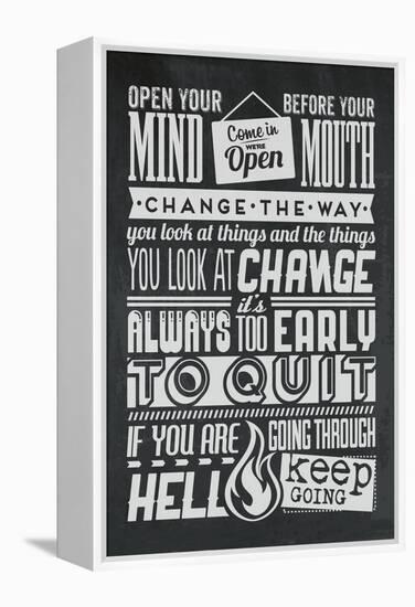 Change Set Grey-Vintage Vector Studio-Framed Stretched Canvas