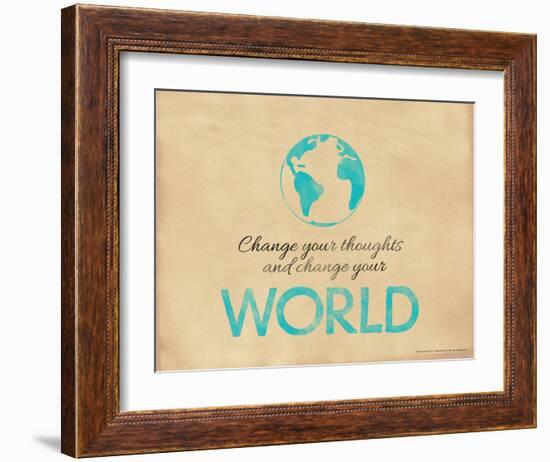 Change Your Thoughts and Change Your World-Jeanne Stevenson-Framed Giclee Print