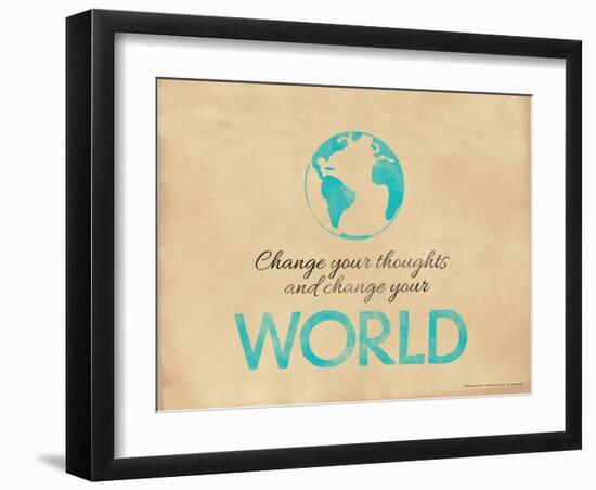 Change Your Thoughts and Change Your World-Jeanne Stevenson-Framed Giclee Print