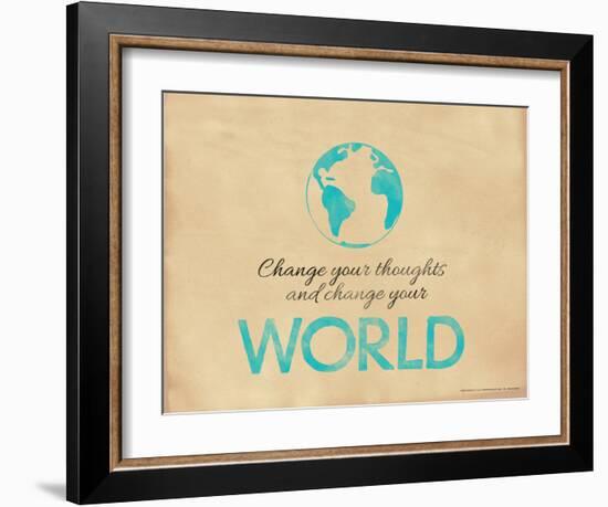 Change Your Thoughts and Change Your World-Jeanne Stevenson-Framed Giclee Print