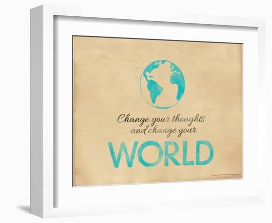 Change Your Thoughts and Change Your World-Jeanne Stevenson-Framed Giclee Print