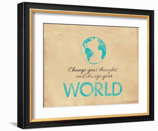 Change Your Thoughts and Change Your World-Jeanne Stevenson-Framed Giclee Print