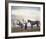 Changing Horses-Sir Alfred Munnings-Framed Premium Giclee Print