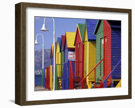 Changing Huts on St. John's Beach, Capetown, South Africa-Michele Westmorland-Framed Photographic Print