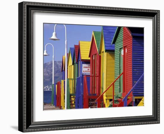 Changing Huts on St. John's Beach, Capetown, South Africa-Michele Westmorland-Framed Photographic Print