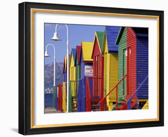 Changing Huts on St. John's Beach, Capetown, South Africa-Michele Westmorland-Framed Photographic Print