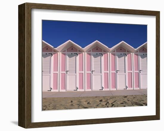 Changing Huts, Pesaro, Le Marche, Italy-Doug Pearson-Framed Photographic Print