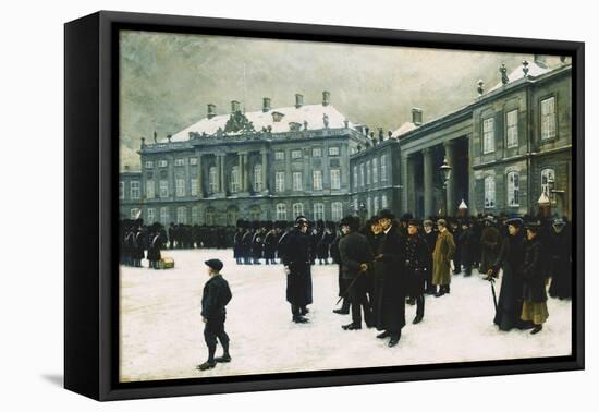 Changing of the Guard at Amalienborg Palace-Paul Fischer-Framed Premier Image Canvas