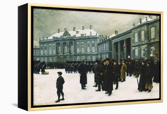 Changing of the Guard at Amalienborg Palace-Paul Fischer-Framed Premier Image Canvas