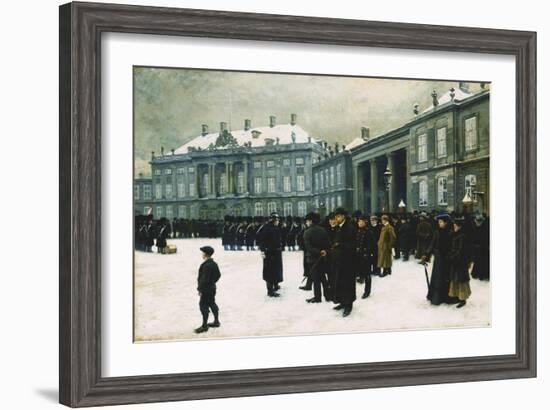 Changing of the Guard at Amalienborg Palace-Paul Fischer-Framed Giclee Print