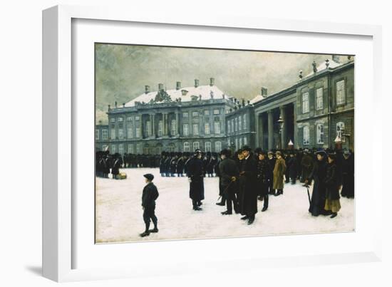 Changing of the Guard at Amalienborg Palace-Paul Fischer-Framed Giclee Print