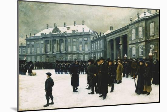 Changing of the Guard at Amalienborg Palace-Paul Fischer-Mounted Giclee Print