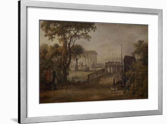 Changing of the Guard at the Tsarina?S Meadow in Saint Petersburg, 1799-Mikhail Matveevich Ivanov-Framed Giclee Print