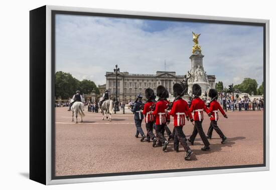 Changing the Guard at Buckingham Palace, New Guard Marching-Eleanor Scriven-Framed Premier Image Canvas