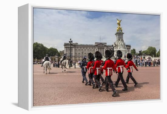 Changing the Guard at Buckingham Palace, New Guard Marching-Eleanor Scriven-Framed Premier Image Canvas