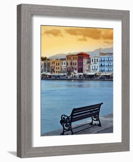 Chania at Dusk, Chania, Crete, Greece-Adam Jones-Framed Photographic Print