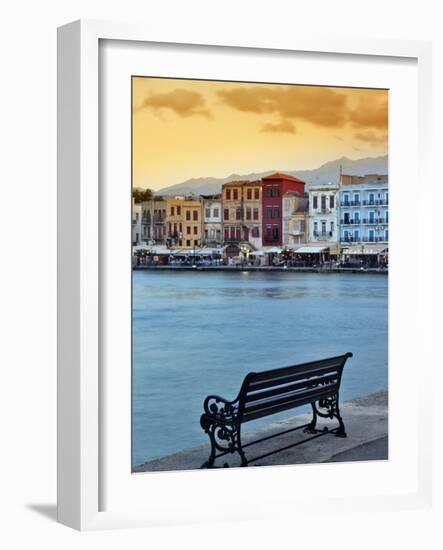 Chania at Dusk, Chania, Crete, Greece-Adam Jones-Framed Photographic Print