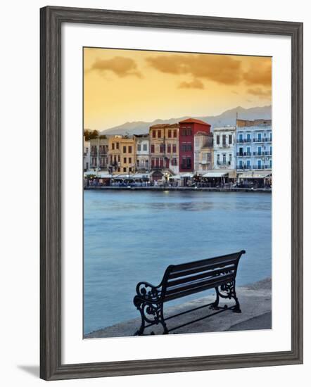 Chania at Dusk, Chania, Crete, Greece-Adam Jones-Framed Photographic Print