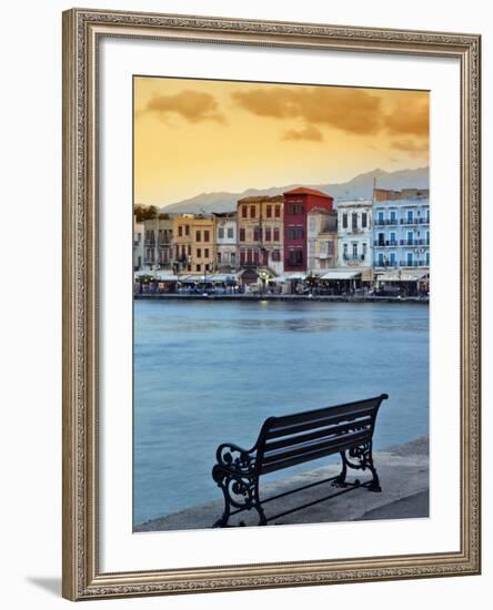 Chania at Dusk, Chania, Crete, Greece-Adam Jones-Framed Photographic Print