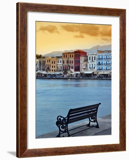 Chania at Dusk, Chania, Crete, Greece-Adam Jones-Framed Photographic Print