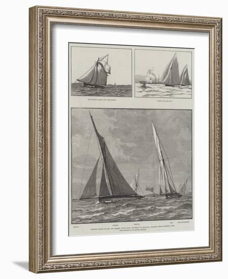 Channel Match of the New Thames Yacht Club, Southend to Harwich, Starting from Southend Pier-null-Framed Giclee Print