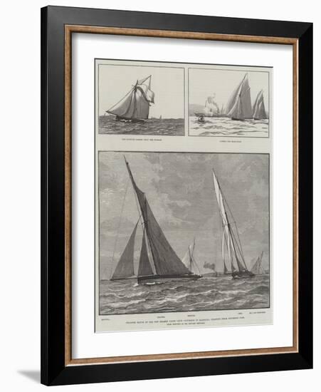 Channel Match of the New Thames Yacht Club, Southend to Harwich, Starting from Southend Pier-null-Framed Giclee Print