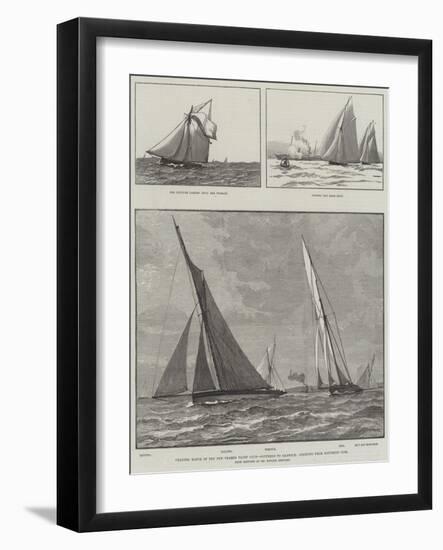 Channel Match of the New Thames Yacht Club, Southend to Harwich, Starting from Southend Pier-null-Framed Giclee Print