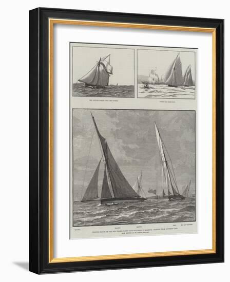 Channel Match of the New Thames Yacht Club, Southend to Harwich, Starting from Southend Pier-null-Framed Giclee Print