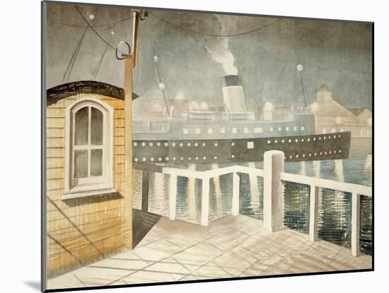 Channel Steamer-Eric Ravilious-Mounted Giclee Print